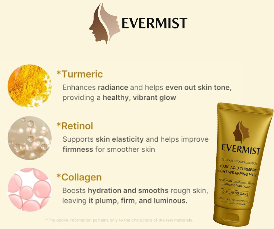 EVERMIST Turmeric + Collagen Kojic Acid Night Mask